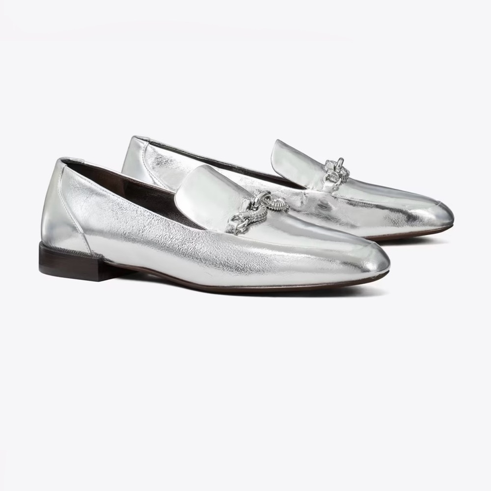 Tory Burch JESSA LOAFER CRINKLE METALLIC LEATHER